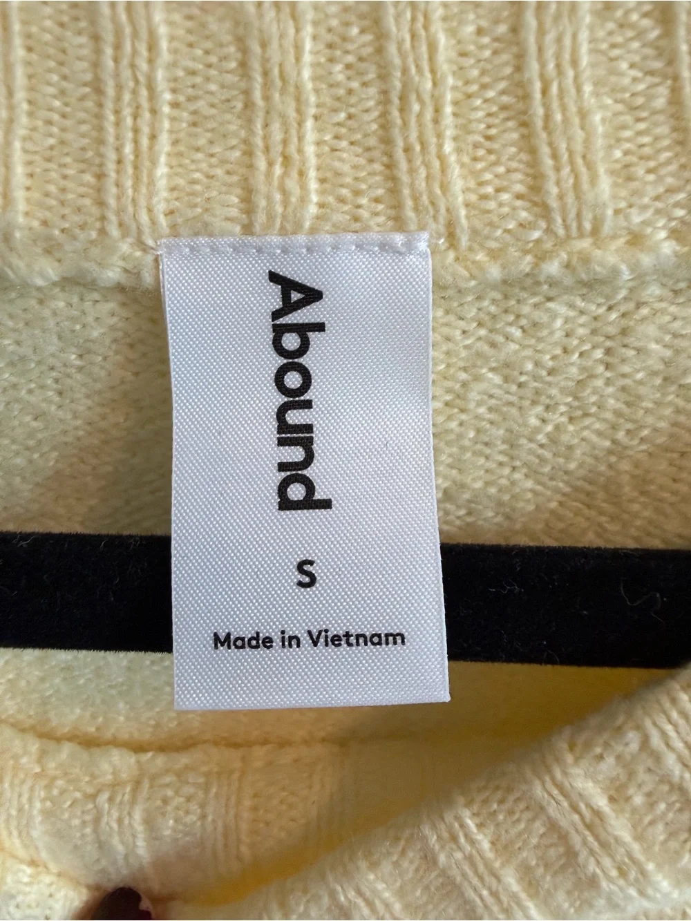Abound Butter Yellow Cropped Crewneck Sweater